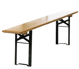 Festzeltbank, natur, 2,20 x 0,25 x 0,48 m.