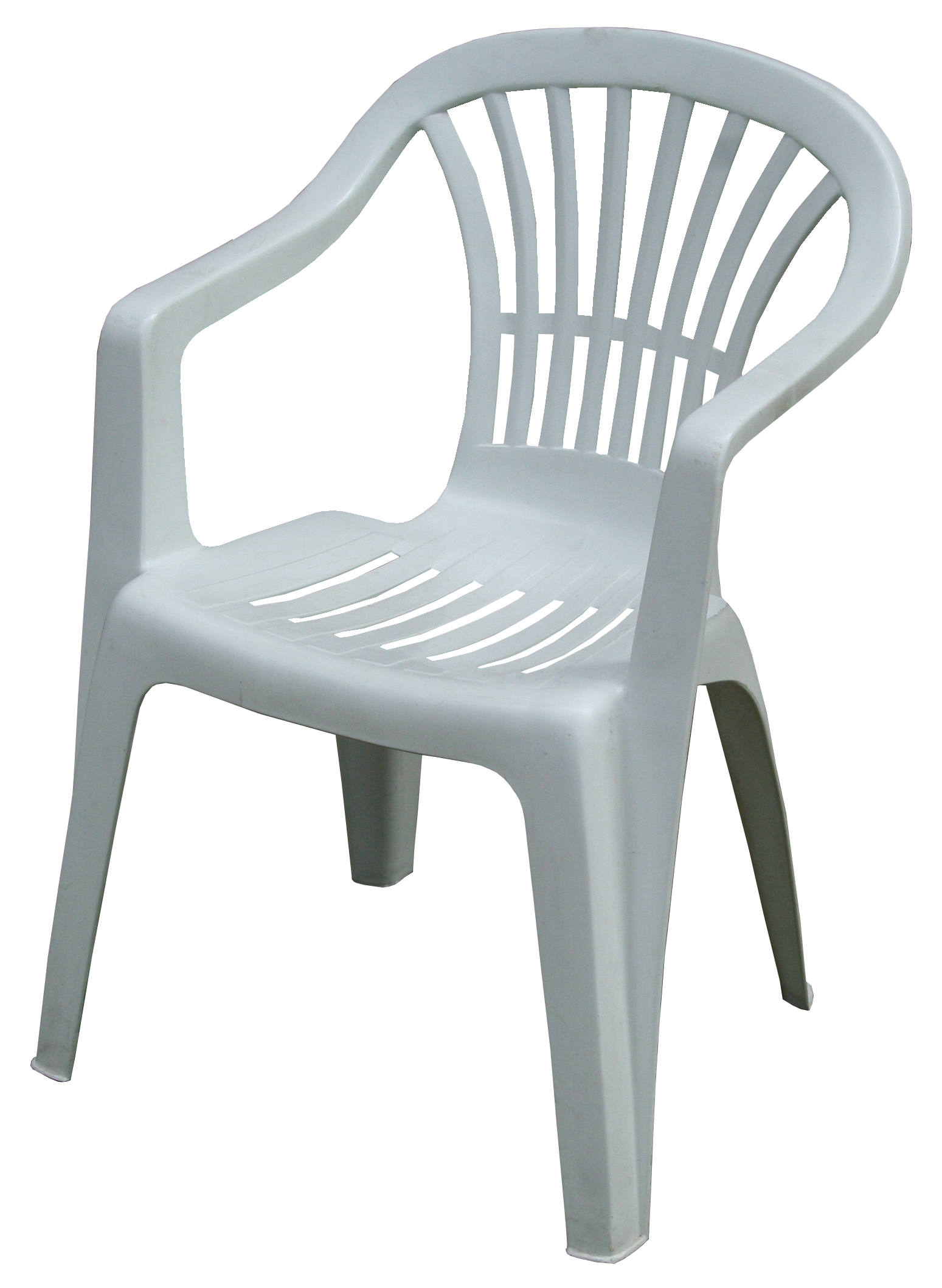 Monoblock-Stuhl, Weiß