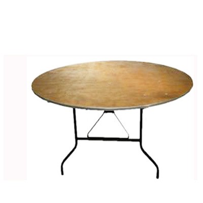 Bankett Tisch, Sitztisch, rund 150cm, für 8 Pers. Siebdruckplatte dunkel braun