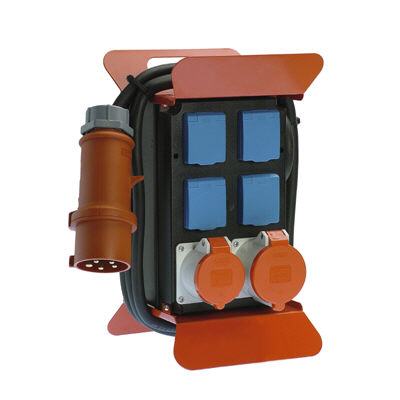 16A Stomverteiler 3  - 6 Schuko-Steckdosen, auch mit Phasenkontrolle