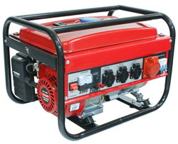 Stromaggregat 4-Takt Motor, Benzin 4,47 kW, Output: 2600 Watt Dauerleistung