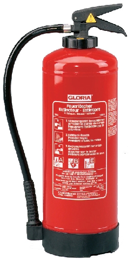 Feuerlöscher, 6kg Brandkl.A/B/C mit Glutbrandpulver 