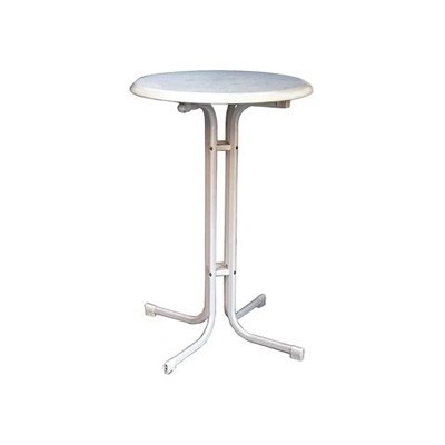 Stehtisch "Universal"  weiß, Stahlrohrgestell, Klappbar, 70cm