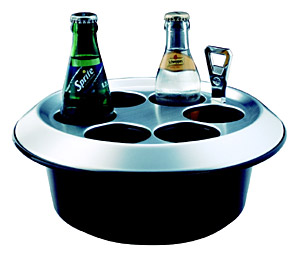 Konferenzkühler Fredo, schwarz für 6 Flaschen inkl. Akku