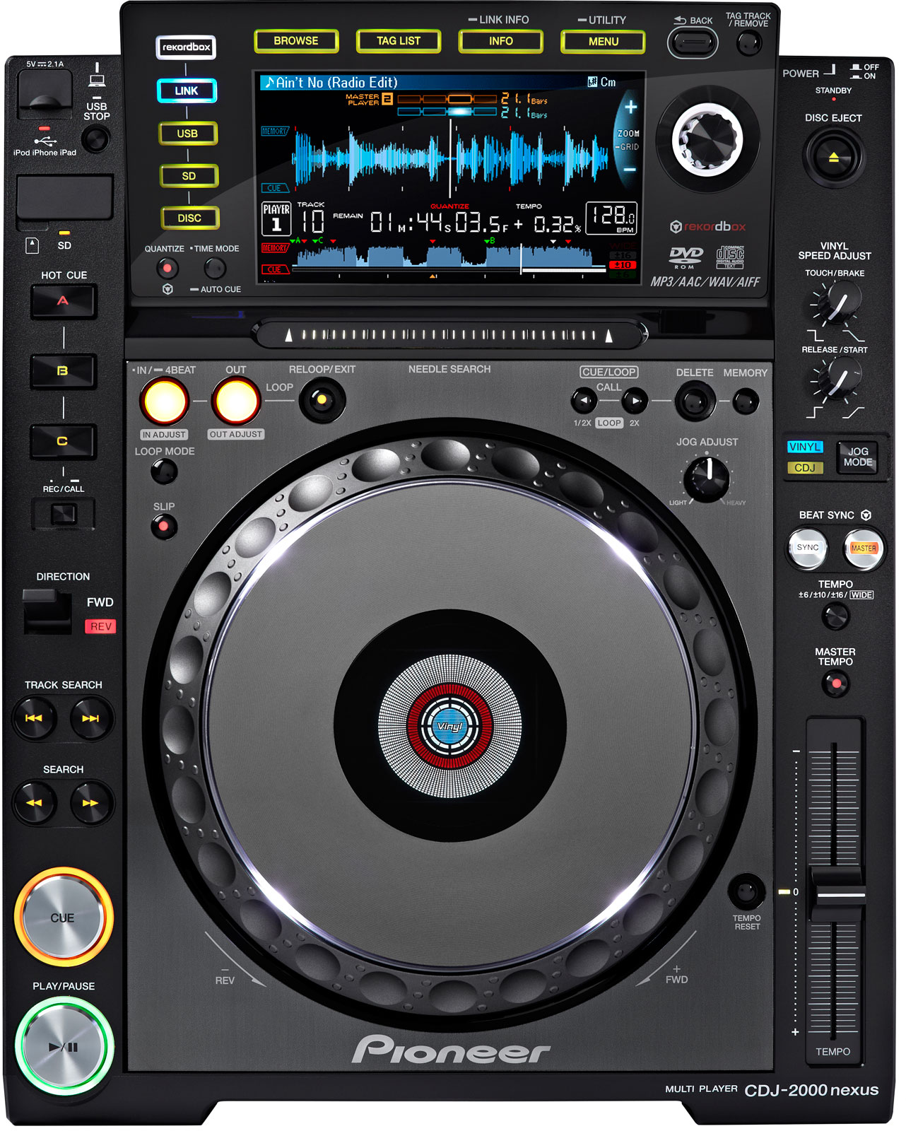 Pioneer CDJ 400 Digitales CD-Deck mit MP3 und USB Audio 