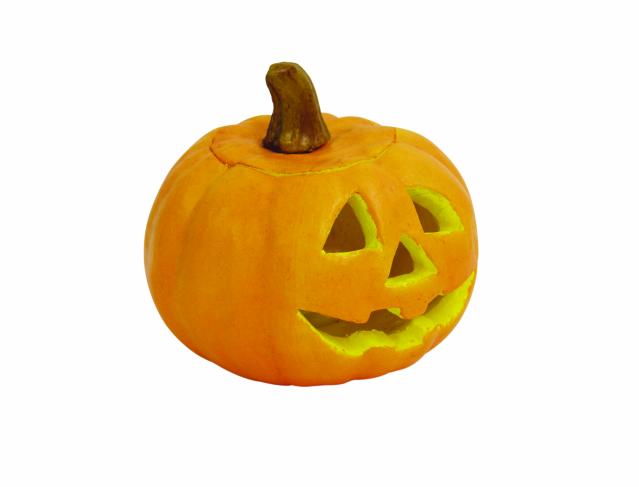 Tisch,- Aufstelldeko "Tabletop Pumpkin" 18cm, LED-Beleuchtung