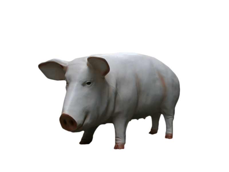 Deko-Schwein "Jolander" 50cm, Glasfaser