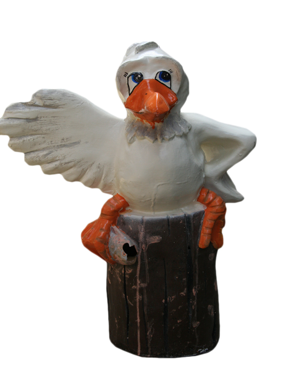 Dekofigur "Albatros" 40cm, auf Poller