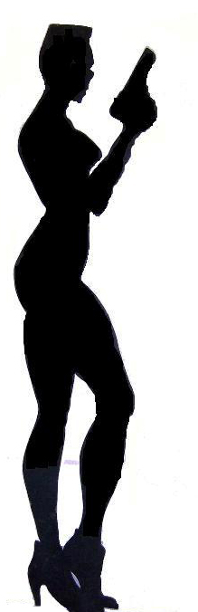 Deko-Aufsteller 007- & Bondgirl -Silhouetten "Grace", lebensgroß