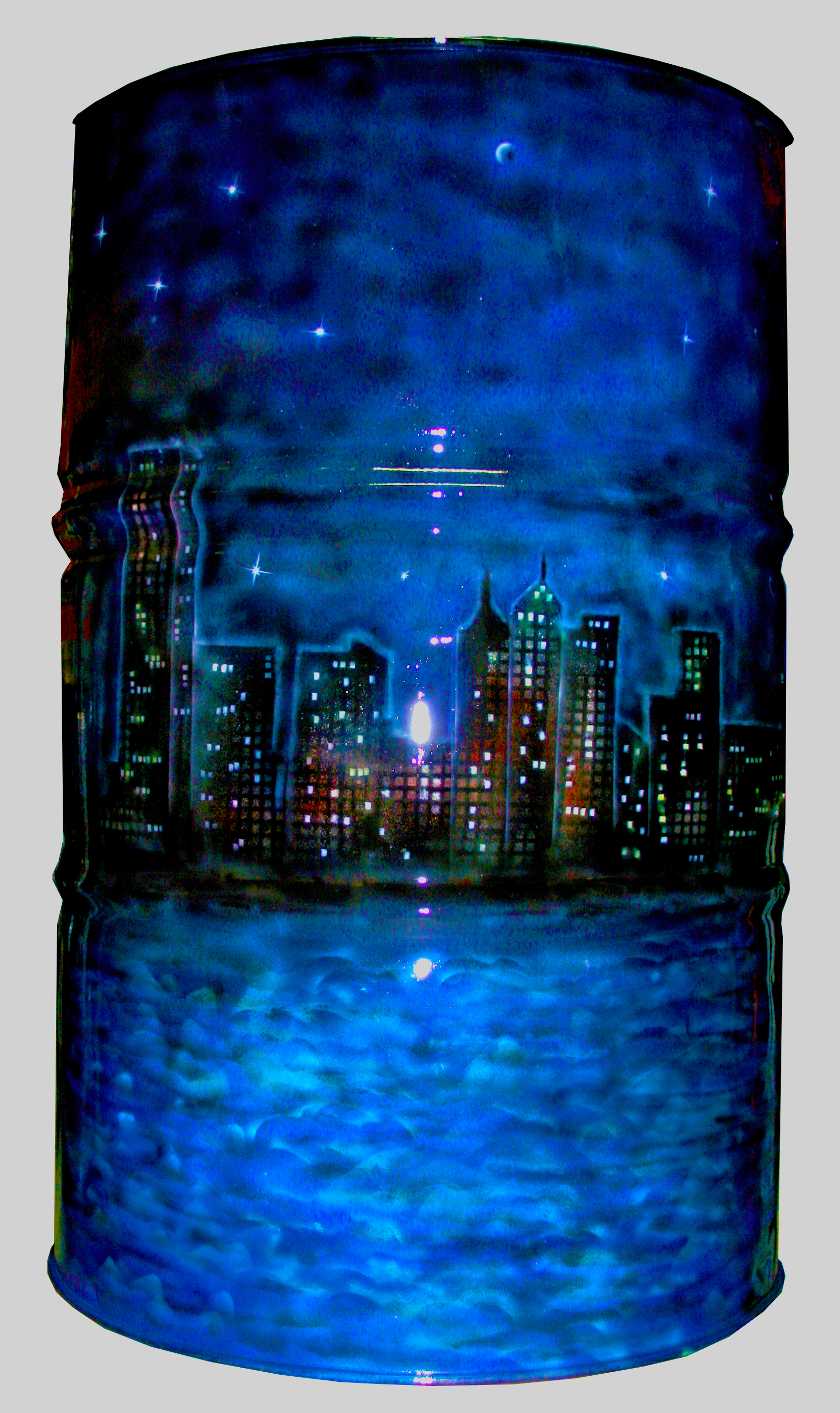 Stehtisch "Barrel"  Ölfass/ h 110cm, mit einer Kopfplatte 70cm, "Skyline"