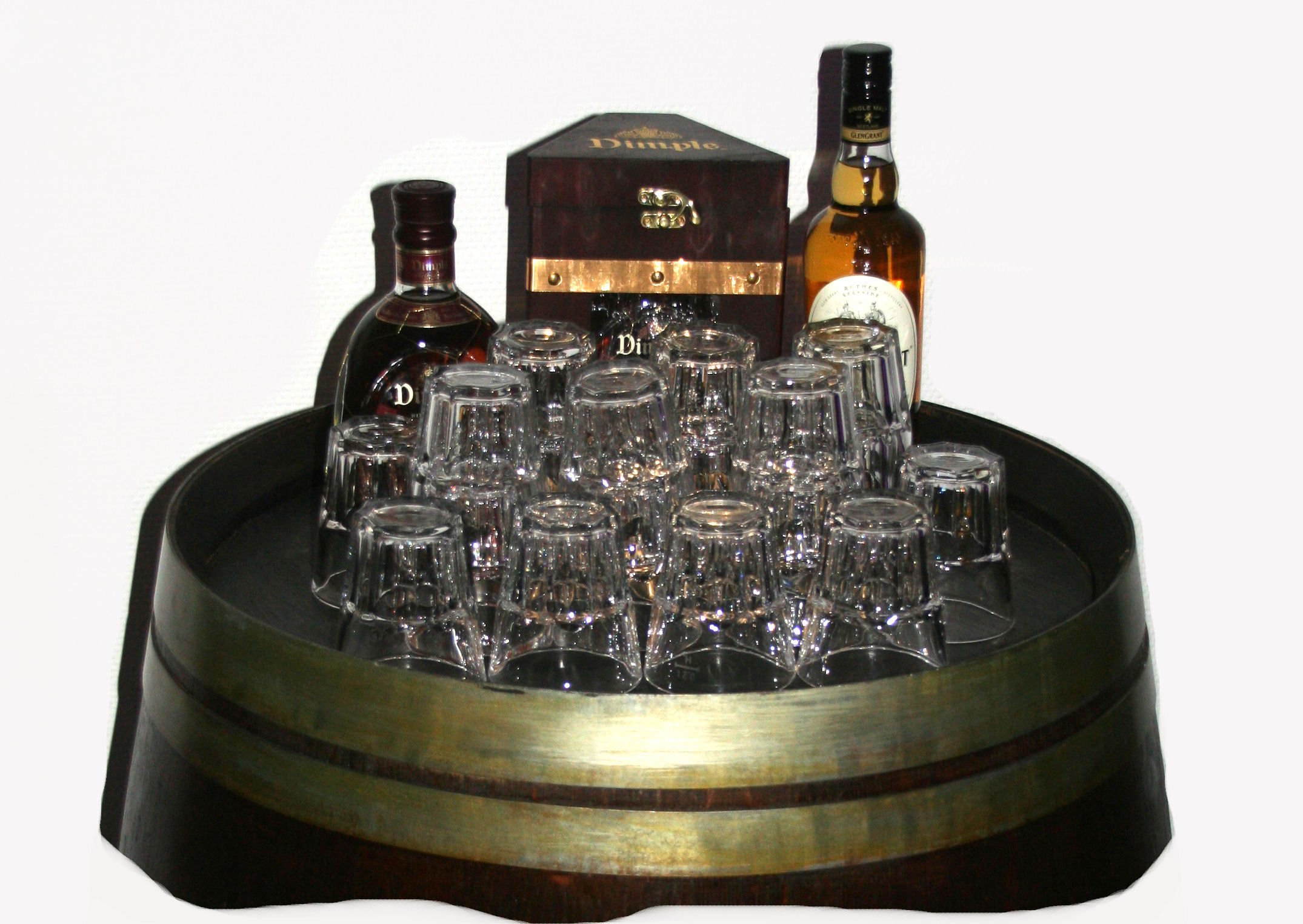 Dekofass "Barrique"  Original Wein /Whiskey -Eichenfass, moorbraun, 