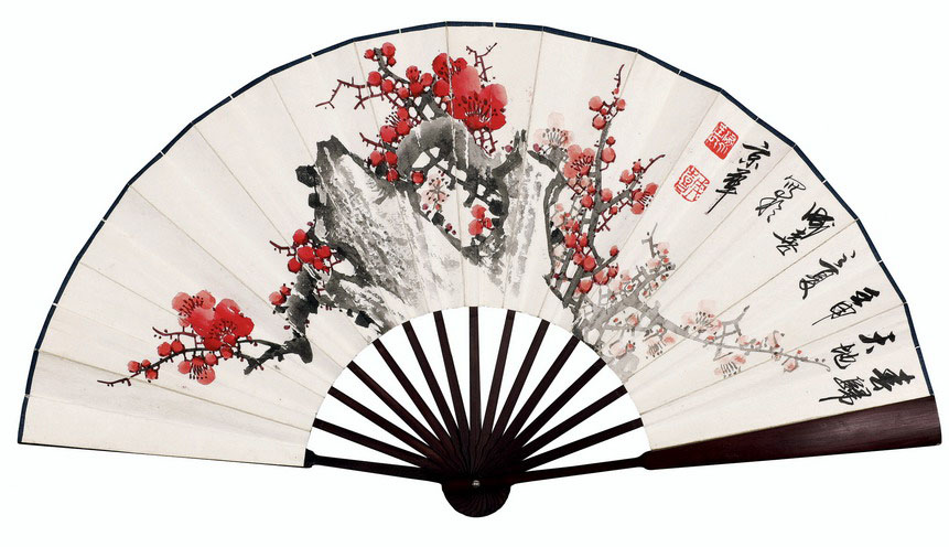 Asiatische Fächer,verschiedene Farben und Größen