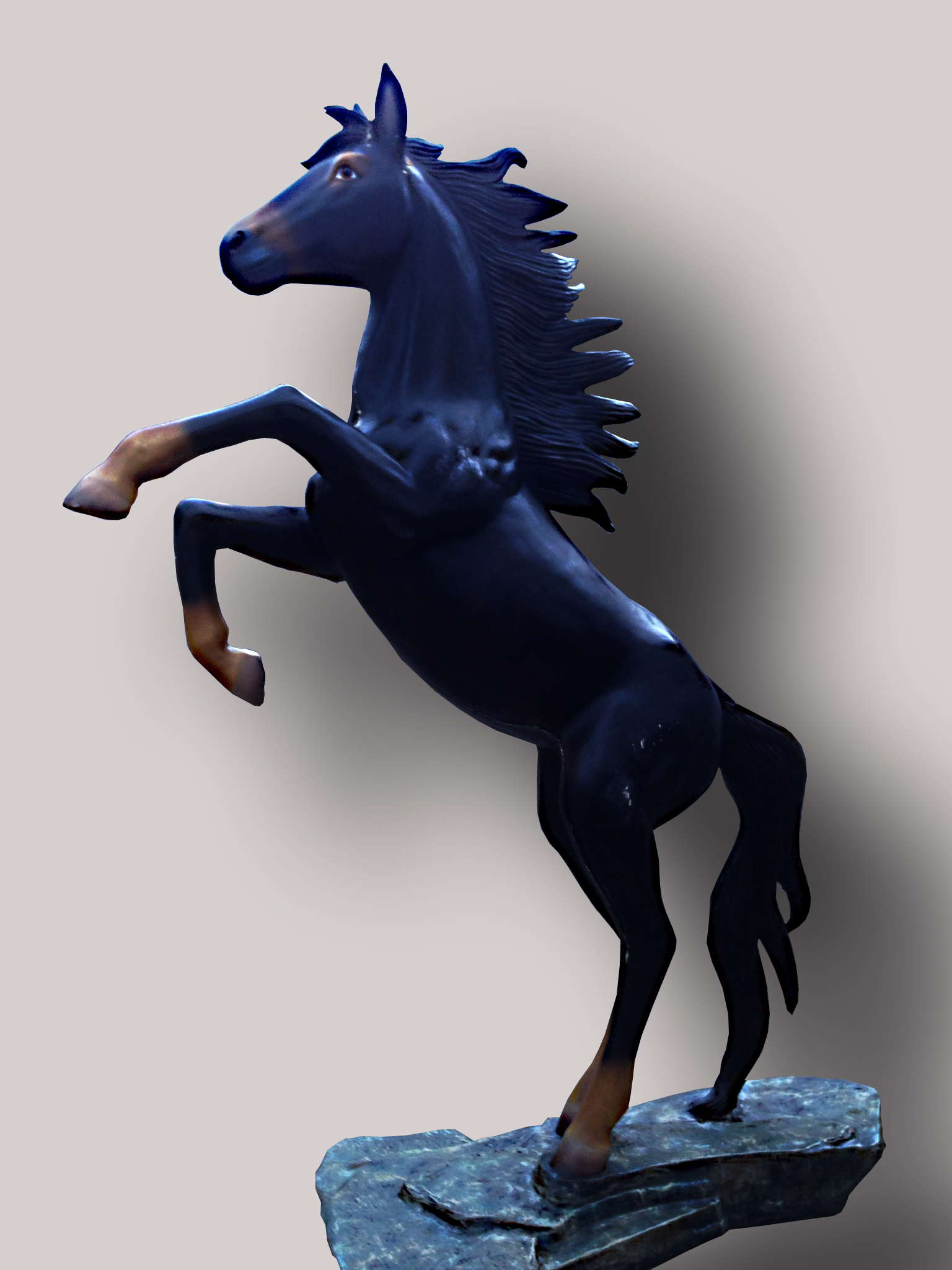 Dekofigur-Pferd "springender Mustang"  in Lebensgöße, 320cm Höhe